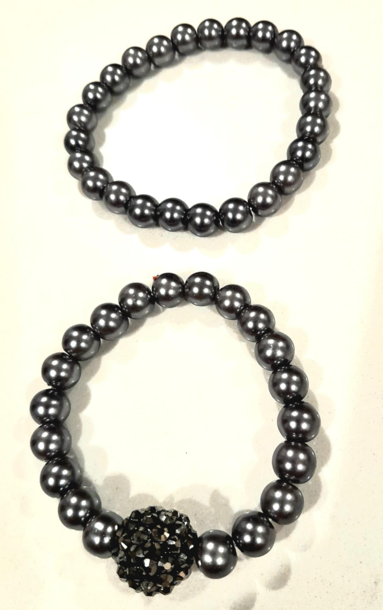 (C) MIDNIGHT Lux Hermite Beaded Bracelet Set