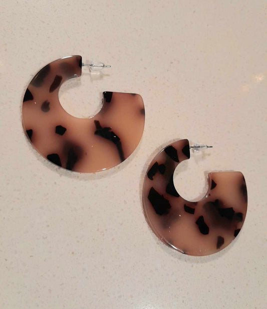 (G) TORTOISESHELL Dream Hoop Earrings