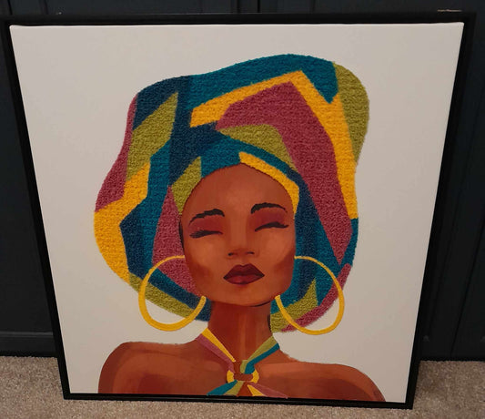 (K) CROWNED In Color Textured Portrait Art