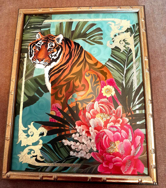 (K) JUNGLE Royalty & Blooms - Framed Art For the Wild at Heart