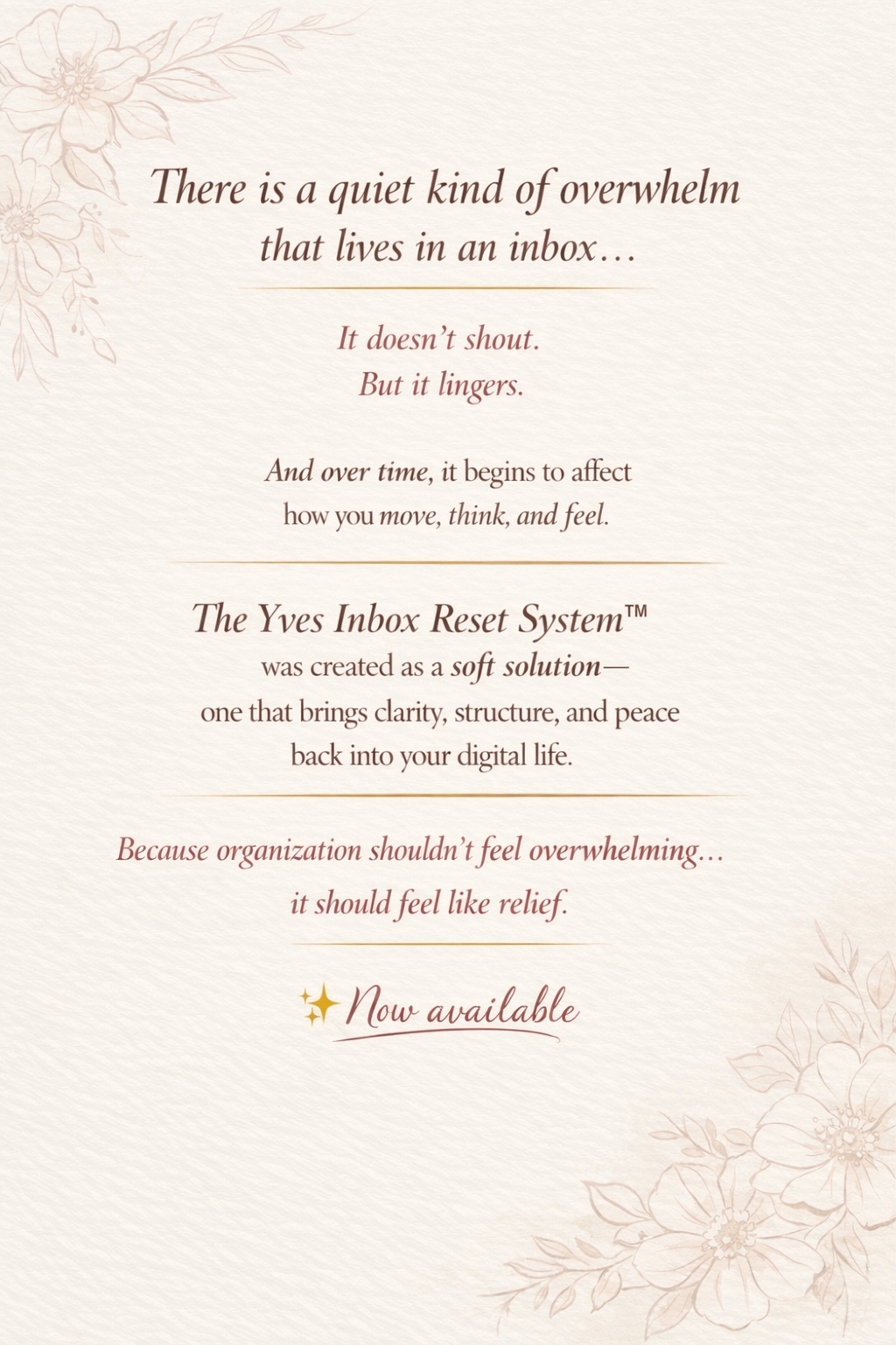 YVES INBOX RESET SYSTEM BUNDLE